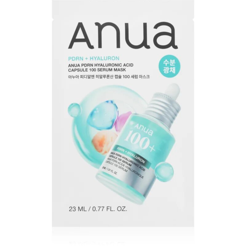 Anua PDRN Hyaluronic Acid Capsule 100 Serum Mask vlažilna tekstilna maska z učvrstitvenim učinkom 23 ml