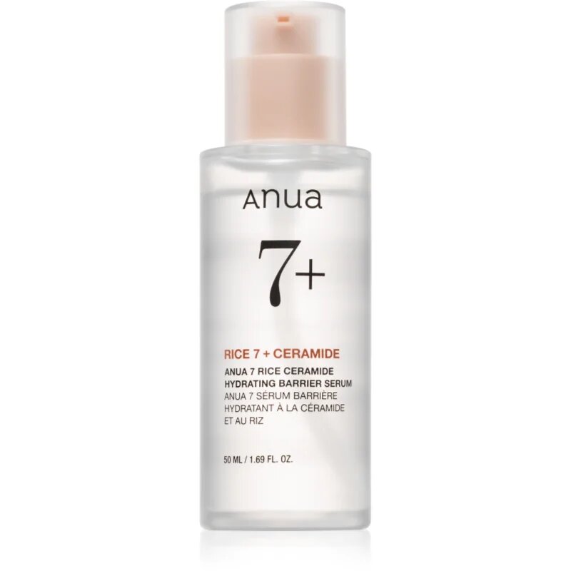 Anua Rice 7 Ceramide Hydrating Barrier Serum intenzivni vlažilni serum za obraz za obnovo kožne pregrade za obnovo kožne pregrade 50 ml
