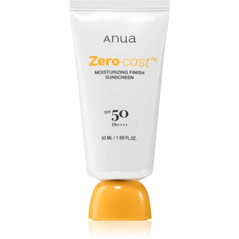 Anua Zero-Cast Moisturizing Finish Sunscreen vlažilna zaščitna krema SPF 50 50 ml