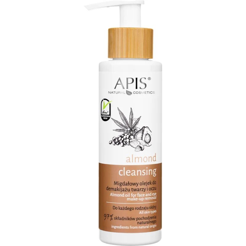 Apis Natural Cosmetics Almond čistilno olje za odstranjevanje ličil 150 ml