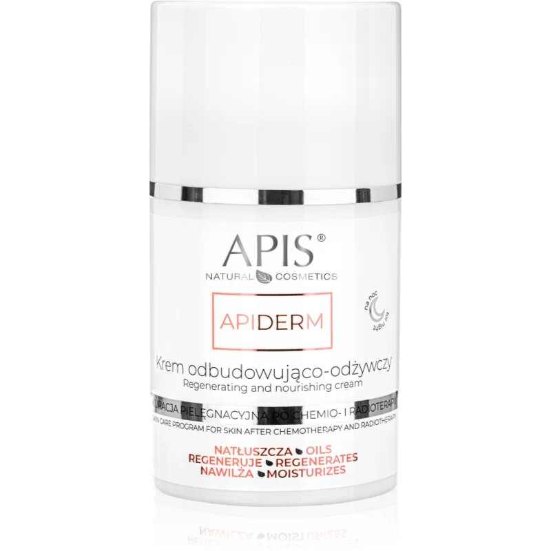 Apis Natural Cosmetics Apiderm nočna regeneracijska krema s hranilnim učinkom 50 ml