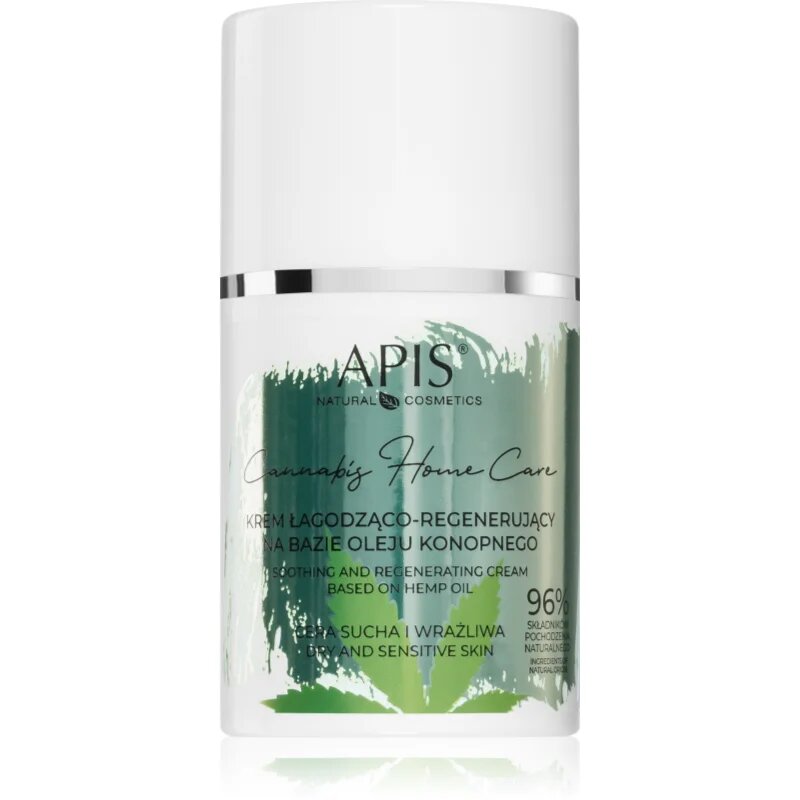 Apis Natural Cosmetics Cannabis Home Care lahka vlažilna krema za suho in občutljivo kožo 50 ml