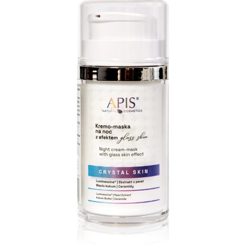 Apis Natural Cosmetics Crystal Skin nočna krema-maska za osvetljevanje kože in hidratacijo 50 ml