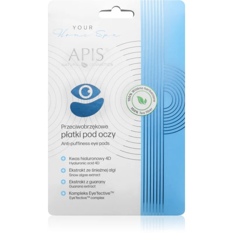 Apis Natural Cosmetics Home Spa maska za oči proti oteklinam in temnim kolobarjem 1 par