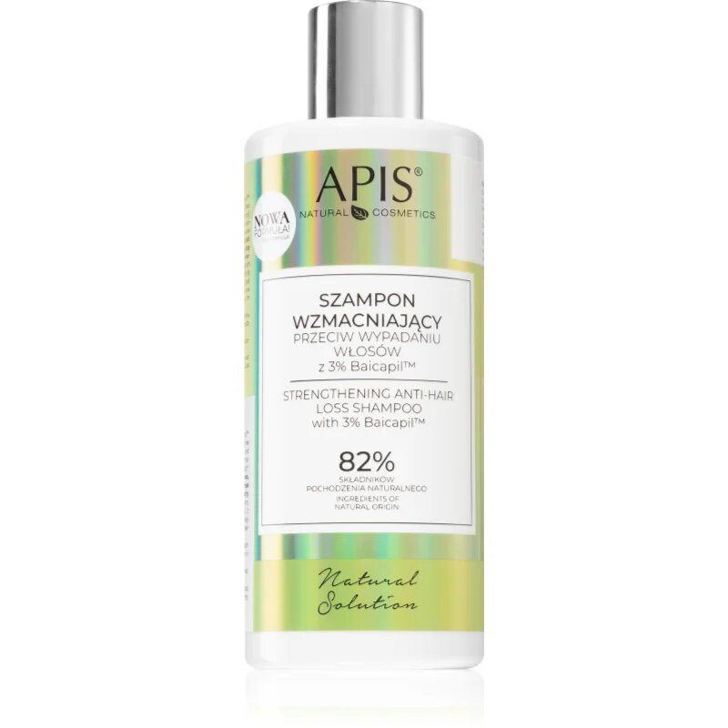 Apis Natural Cosmetics Natural Solution 3% Baicapil krepilni šampon proti izpadanju las 300 ml