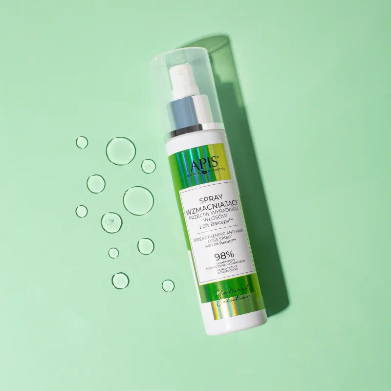 Apis Natural Cosmetics Natural Solution 3% Baicapil pršilo za okrepitev proti izpadanju las 150 ml