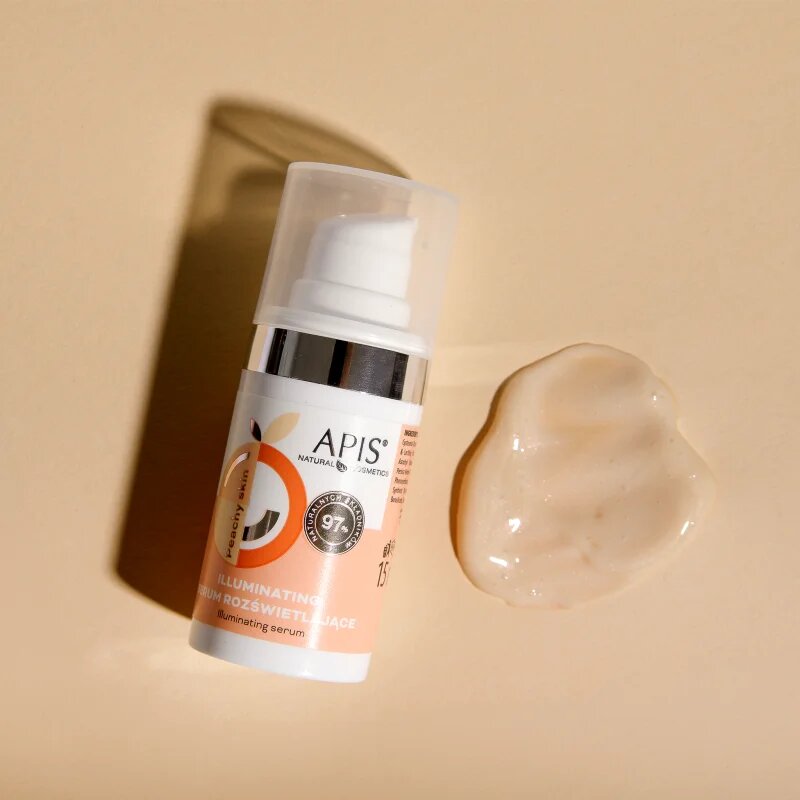 Apis Natural Cosmetics Peachy Skin serum za osvetljevanje za obraz 15 ml