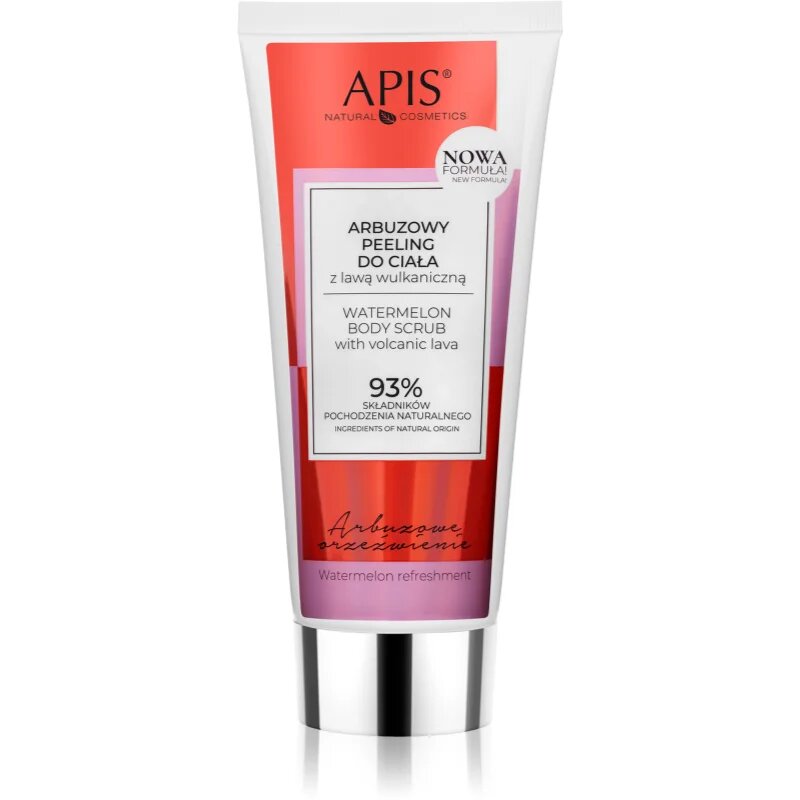 Apis Natural Cosmetics Watermelon Refreshment piling za telo with volcanic lava 200 ml