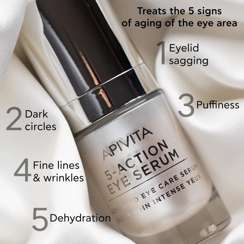 Apivita 5-Action Eye Serum intenzivni serum za predel okoli oči 15 ml