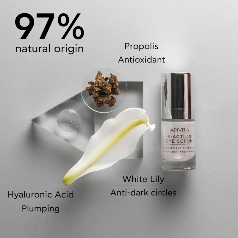 Apivita 5-Action Eye Serum intenzivni serum za predel okoli oči 15 ml