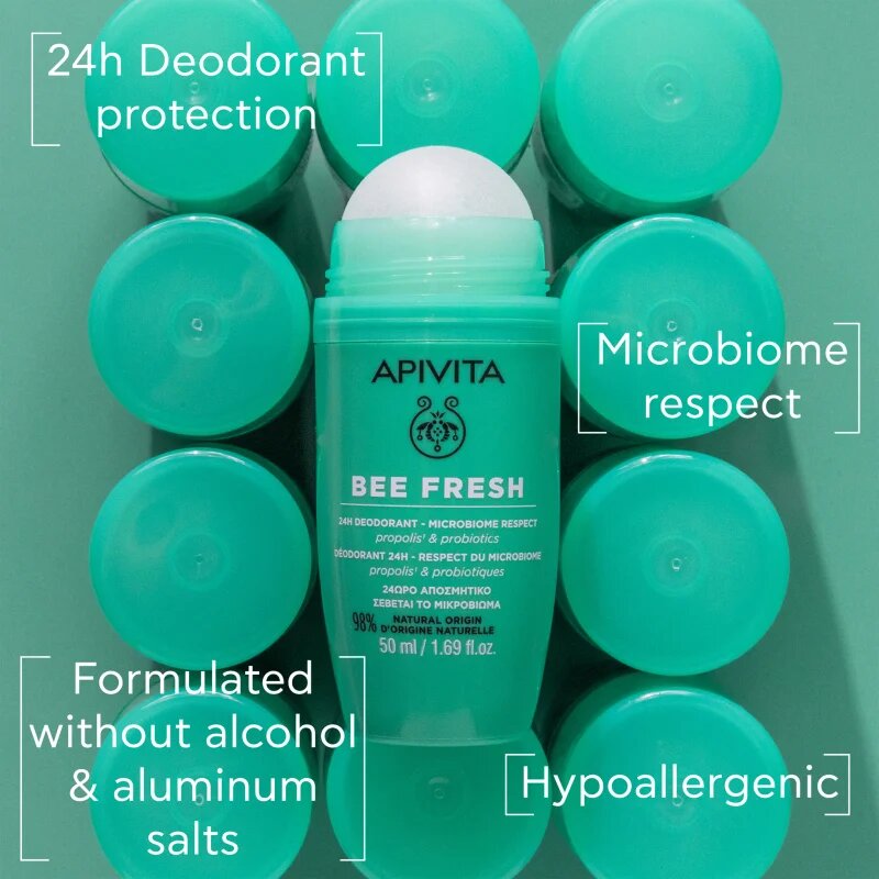 Apivita Bee Fresh Deodorant deodorant roll-on proti potenju in neželenemu vonju 50 ml