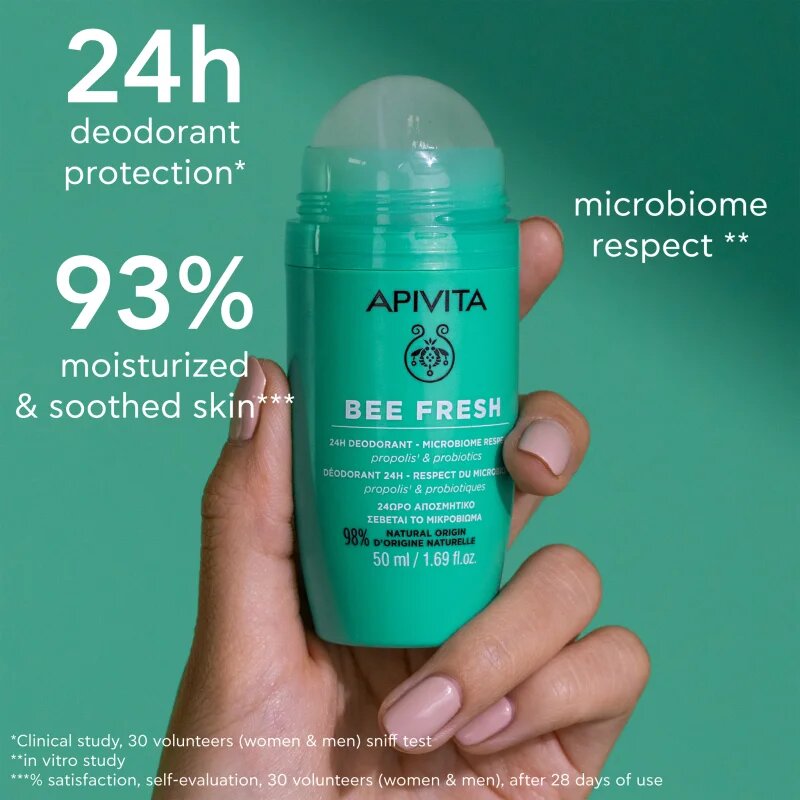 Apivita Bee Fresh Deodorant deodorant roll-on proti potenju in neželenemu vonju 50 ml