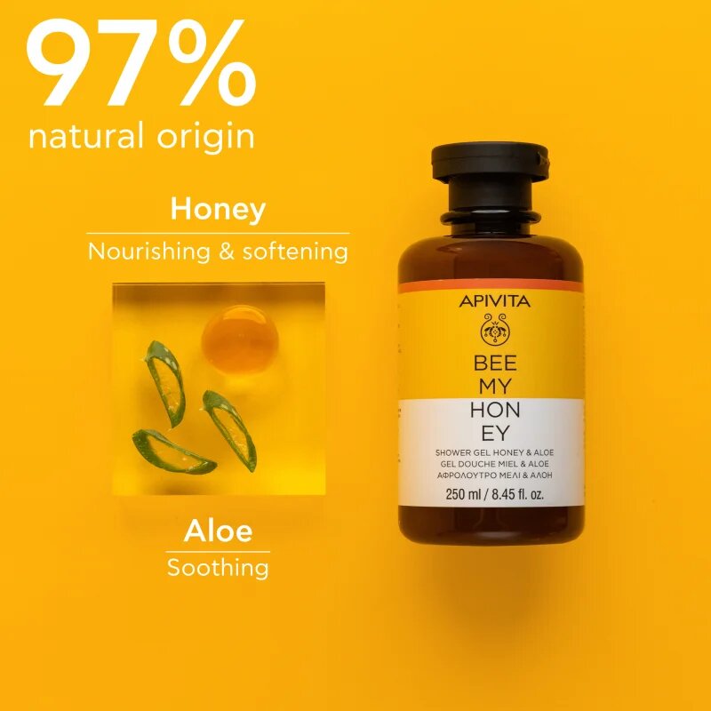 Apivita Bee My Honey Shower Gel vlažilen gel za prhanje 250 ml
