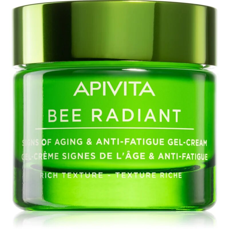 Apivita Bee Radiant Cream - Rich Texture ekstra hranilna krema za obraz proti staranju in za učvrstitev kože 50 ml