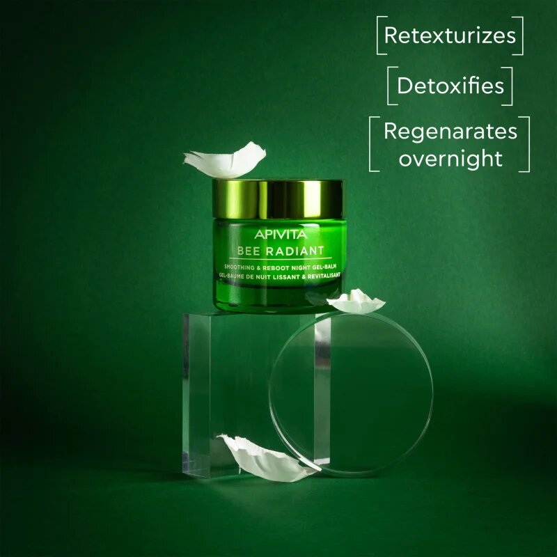Apivita Bee Radiant Night Gel-Balm nočni razstrupljevalni in gladilni gel balzam 50 ml
