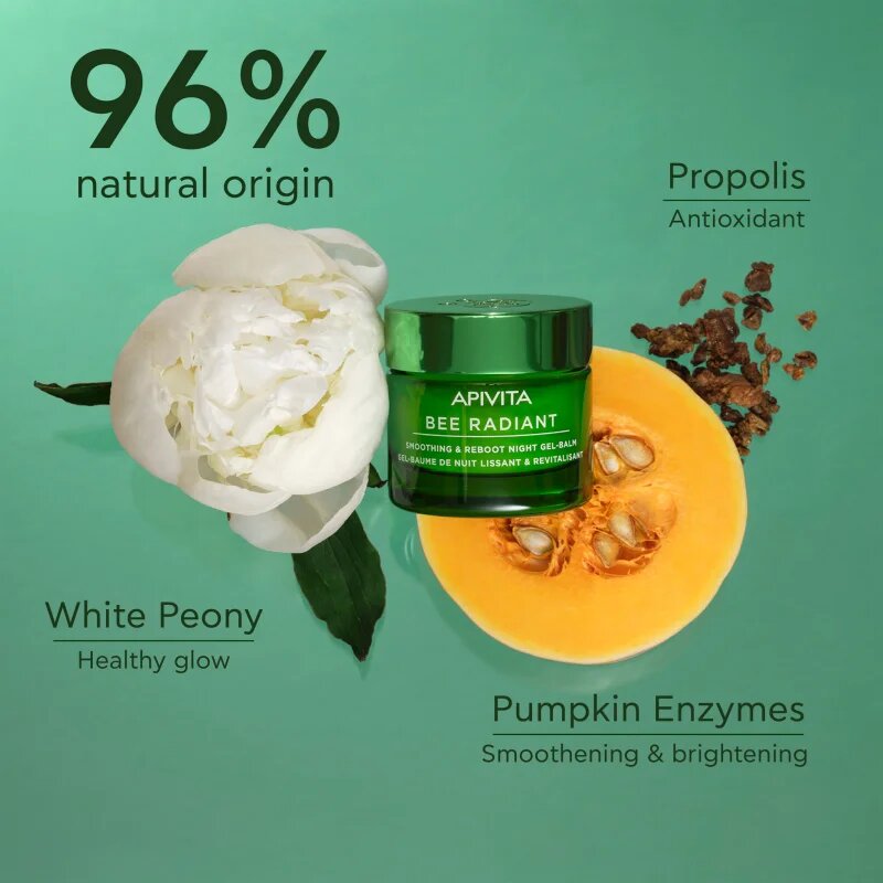 Apivita Bee Radiant Night Gel-Balm nočni razstrupljevalni in gladilni gel balzam 50 ml