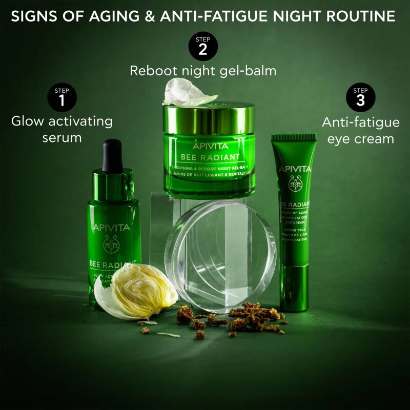 Apivita Bee Radiant Night Gel-Balm nočni razstrupljevalni in gladilni gel balzam 50 ml