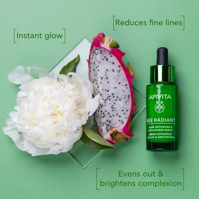 Apivita Bee Radiant Serum posvetlitveni in vlažilni serum proti staranju kože 30 ml