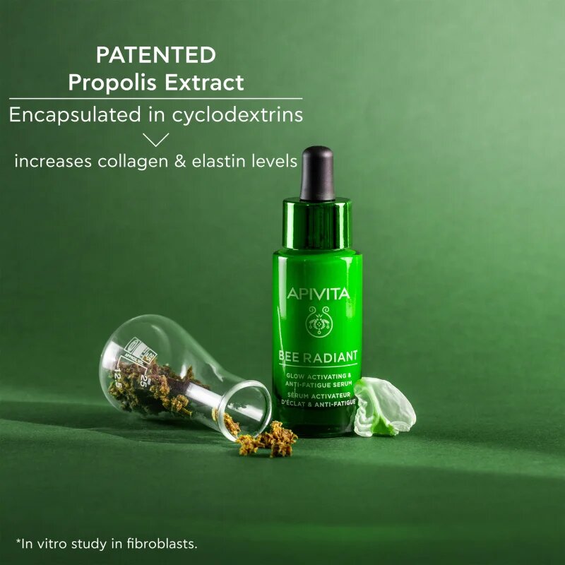 Apivita Bee Radiant Serum posvetlitveni in vlažilni serum proti staranju kože 30 ml