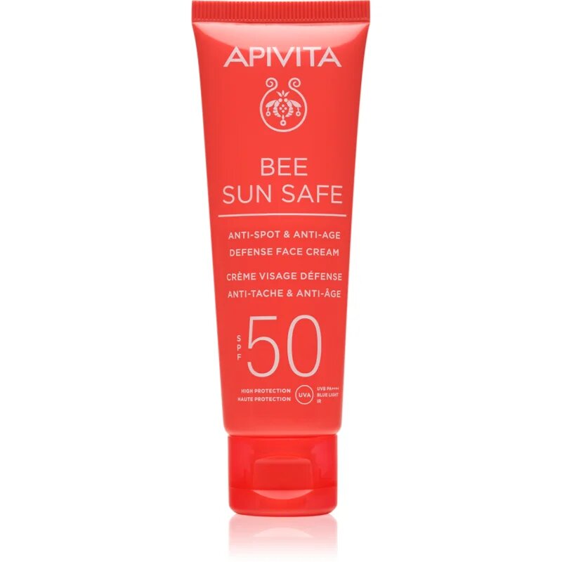 Apivita Bee Sun Safe Anti-Spot and Anti-Age Face Cream SPF 50 zaščitna krema proti staranju kože SPF 50 50 ml