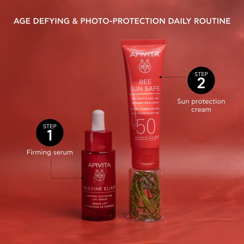 Apivita Bee Sun Safe Anti-Spot and Anti-Age Face Cream SPF 50 zaščitna krema proti staranju kože SPF 50 50 ml