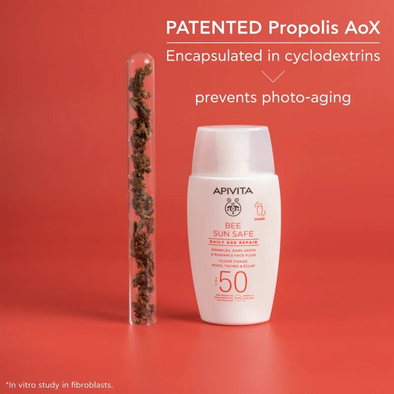 Apivita Bee Sun Safe Daily Age Repair Fluid SPF50 zaščitni fluid proti gubam SPF 50 50 ml