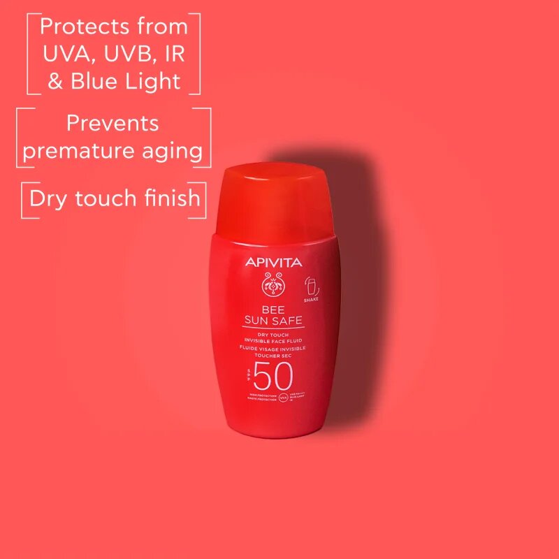 Apivita Bee Sun Safe Dry Touch Face Fluid SPF50 zaščitni fluid SPF 50+ 50 ml