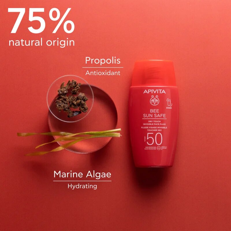 Apivita Bee Sun Safe Dry Touch Face Fluid SPF50 zaščitni fluid SPF 50+ 50 ml
