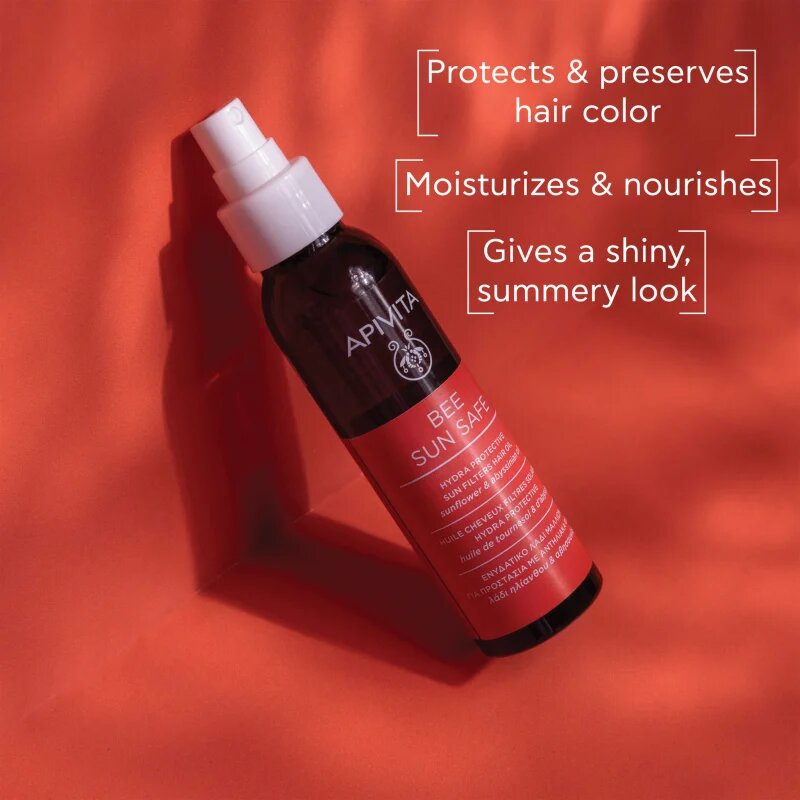 Apivita Bee Sun Safe Hair Oil vlažilno olje za lase izpostavljene soncu 100 ml