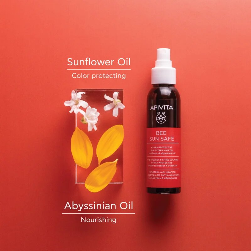 Apivita Bee Sun Safe Hair Oil vlažilno olje za lase izpostavljene soncu 100 ml