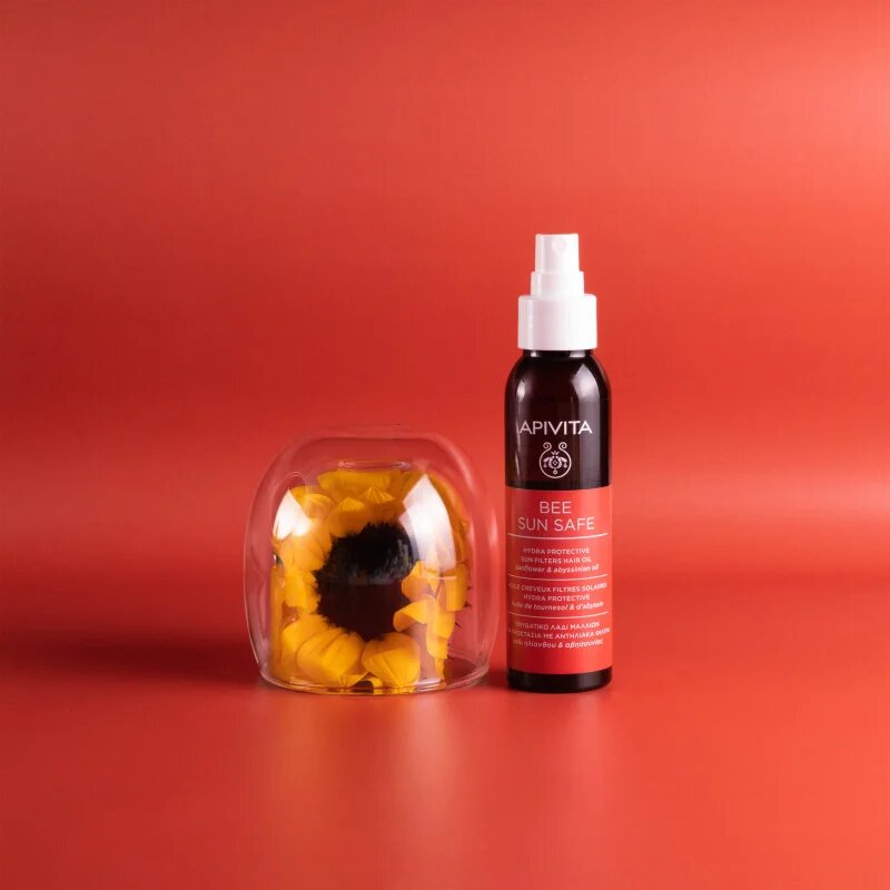 Apivita Bee Sun Safe Hair Oil vlažilno olje za lase izpostavljene soncu 100 ml
