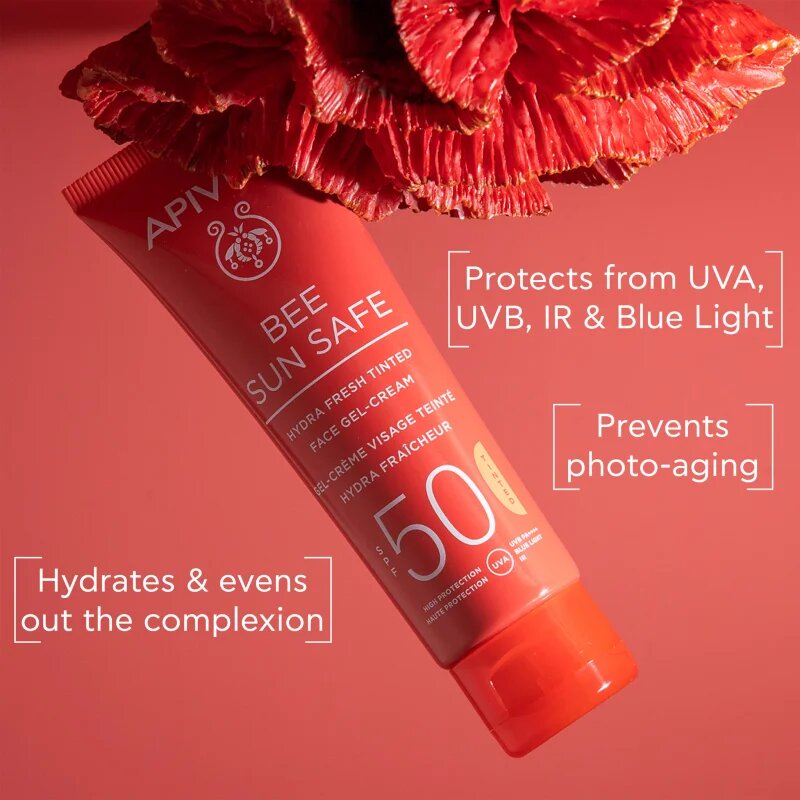 Apivita Bee Sun Safe Hydra Face Tinted Gel-Cream SPF50 tonirana gel krema SPF 50 50 ml