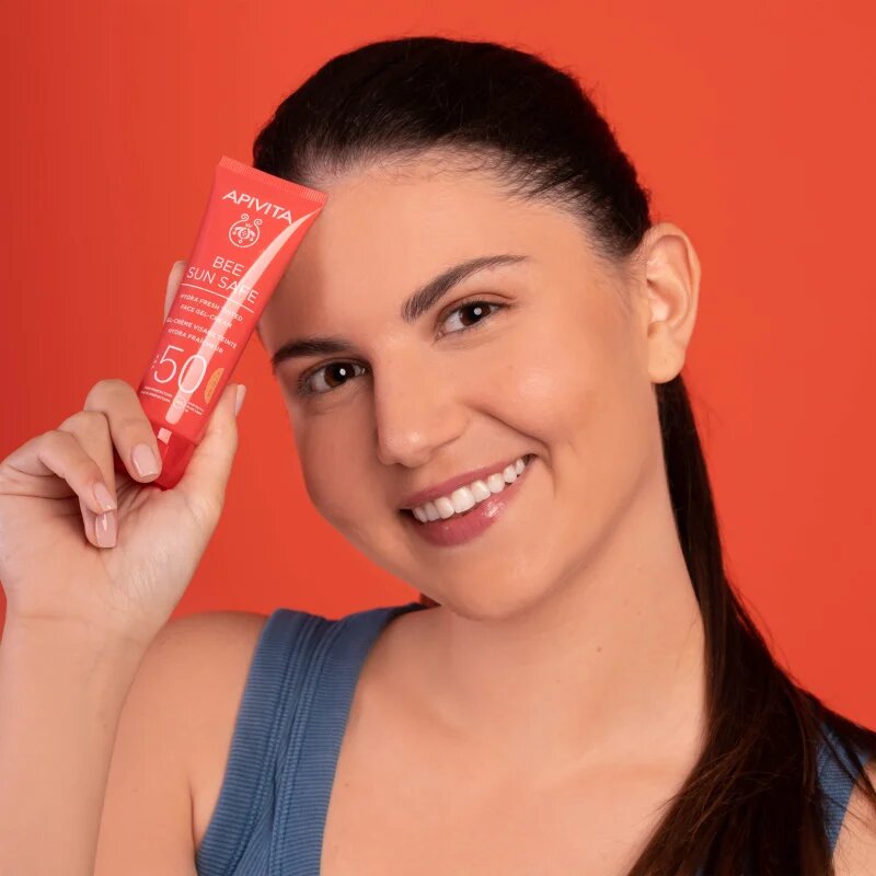 Apivita Bee Sun Safe Hydra Face Tinted Gel-Cream SPF50 tonirana gel krema SPF 50 50 ml