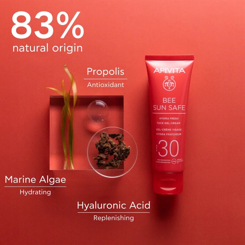 Apivita Bee Sun Safe Hydra Fresh Face Gel-Cream SPF30 vlažilna gel krema SPF 30 50 ml