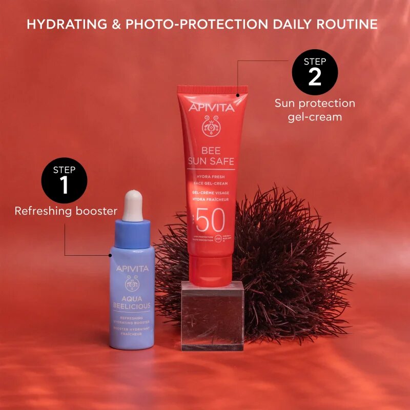 Apivita Bee Sun Safe Hydra Fresh Face Gel-Cream SPF50 vlažilna gel krema SPF 50 50 ml