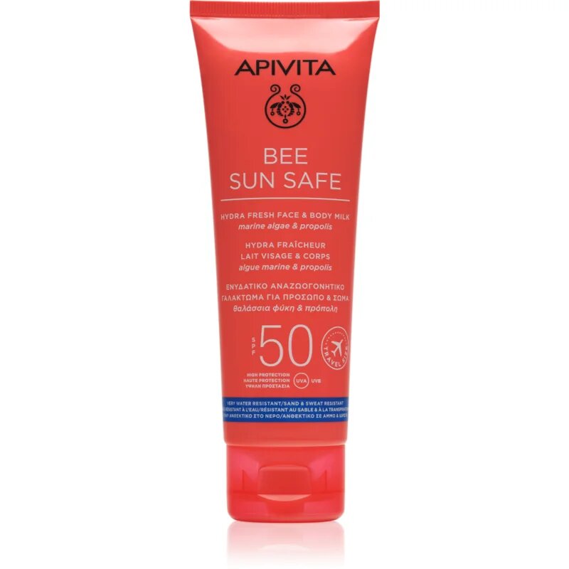 Apivita Bee Sun Safe Hydra Fresh Milk SPF50 losjon za sončenje za obraz in telo SPF 50 100 ml