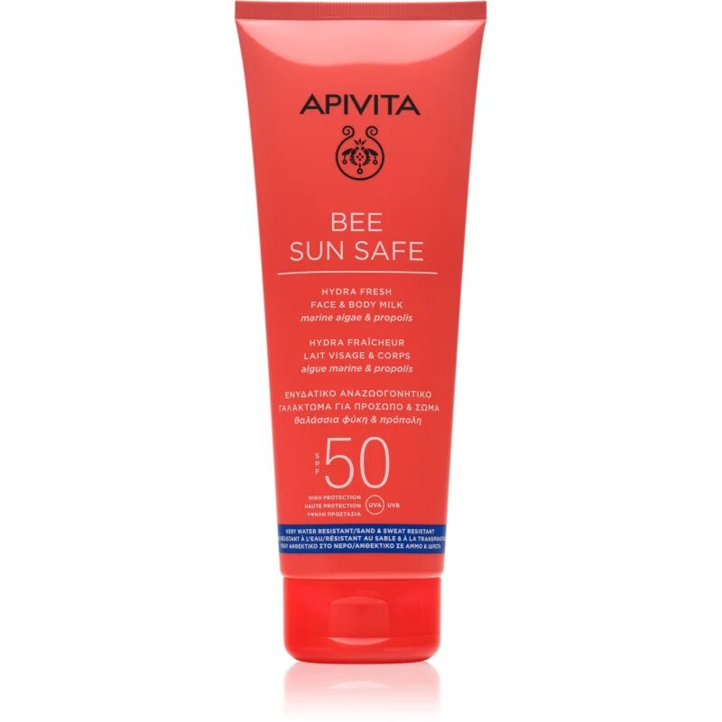 Apivita Bee Sun Safe Hydra Fresh Milk SPF50 losjon za sončenje za obraz in telo SPF 50 200 ml