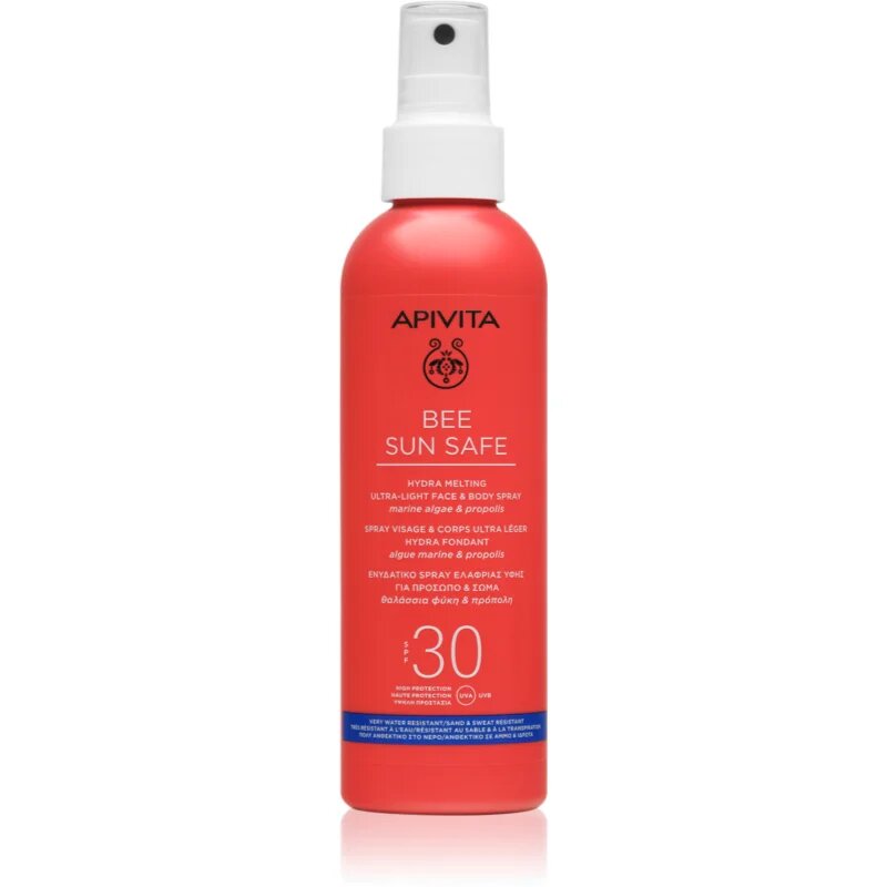Apivita Bee Sun Safe Hydra Melting Ultra-Light Spray SPF30 zaščitni losjon za sončenje v pršilu SPF 30 200 ml