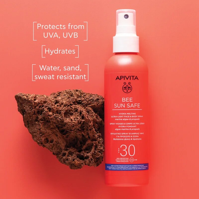 Apivita Bee Sun Safe Hydra Melting Ultra-Light Spray SPF30 zaščitni losjon za sončenje v pršilu SPF 30 200 ml