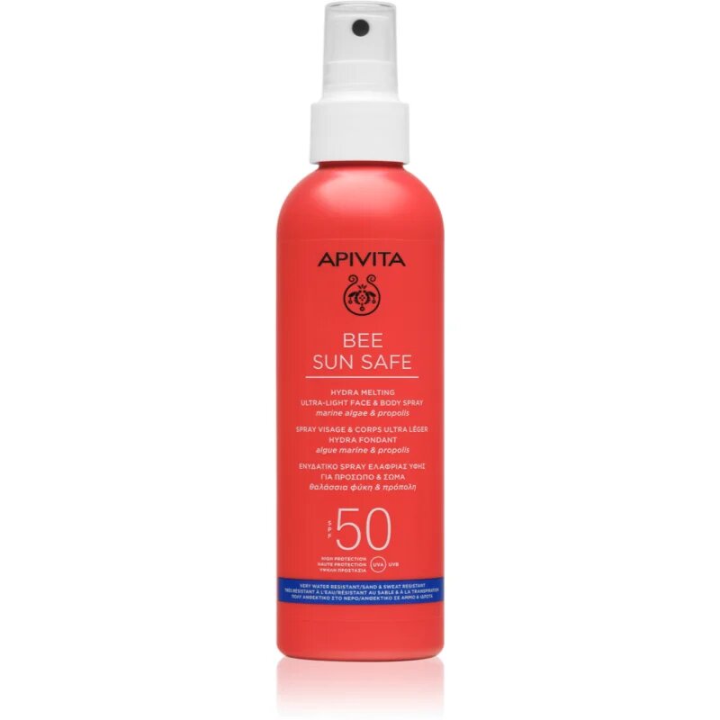 Apivita Bee Sun Safe Hydra Melting Ultra-Light Spray SPF50 zaščitni losjon za sončenje v pršilu SPF 50 200 ml