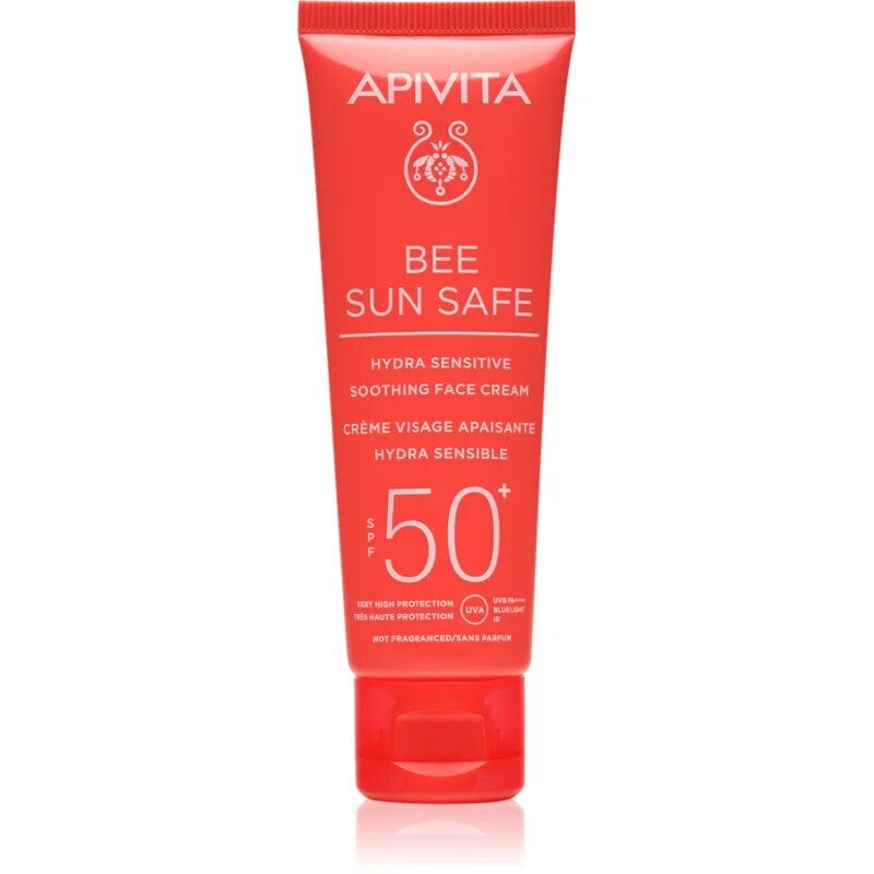 Apivita Bee Sun Safe Hydra Sensitive Soothing Face Cream SPF50+ pomirjevalna in vlažilna krema SPF 50+ 50 ml