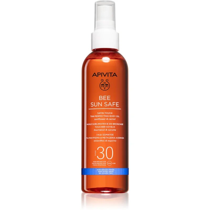 Apivita Bee Sun Safe Satin Touch Oil SPF30 olje za sončenje SPF 30 200 ml