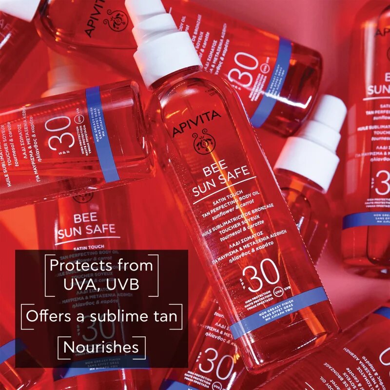 Apivita Bee Sun Safe Satin Touch Oil SPF30 olje za sončenje SPF 30 200 ml