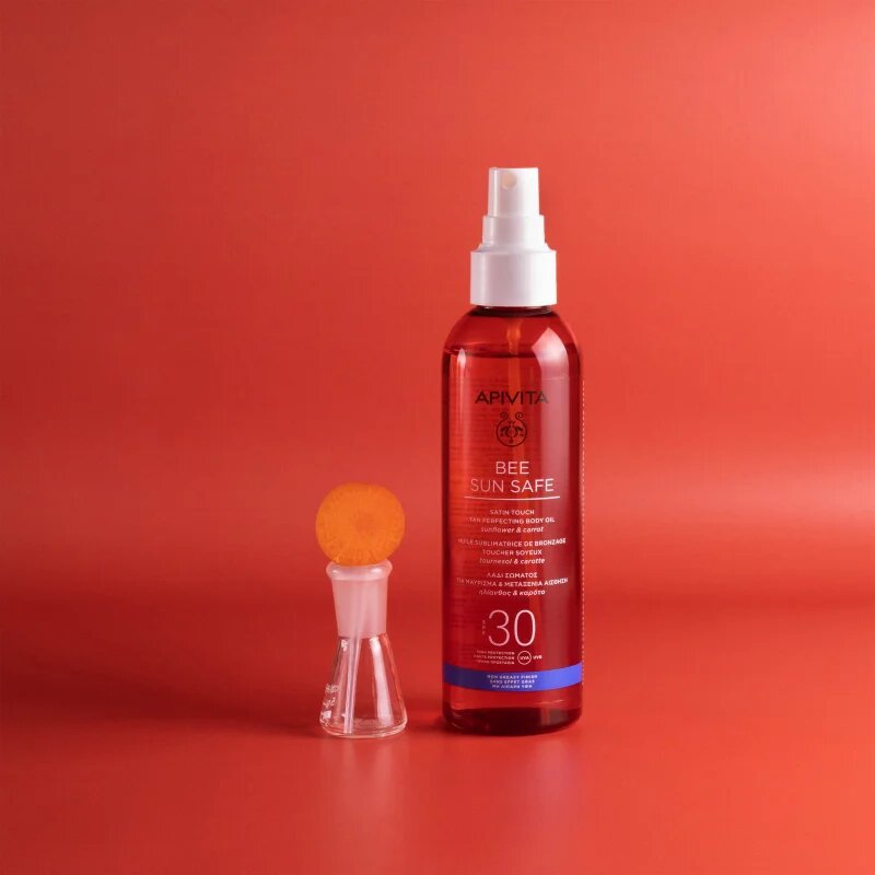 Apivita Bee Sun Safe Satin Touch Oil SPF30 olje za sončenje SPF 30 200 ml
