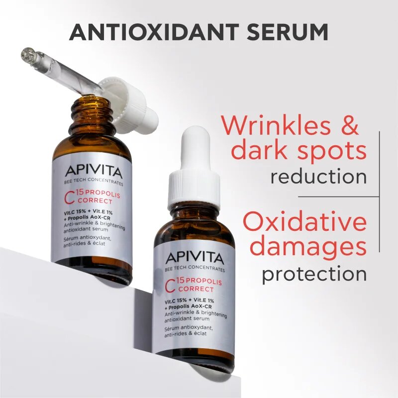 Apivita Bee Tech Concentrates C15 Propolis Correct Serum antioksidantni serum za obraz 30 ml