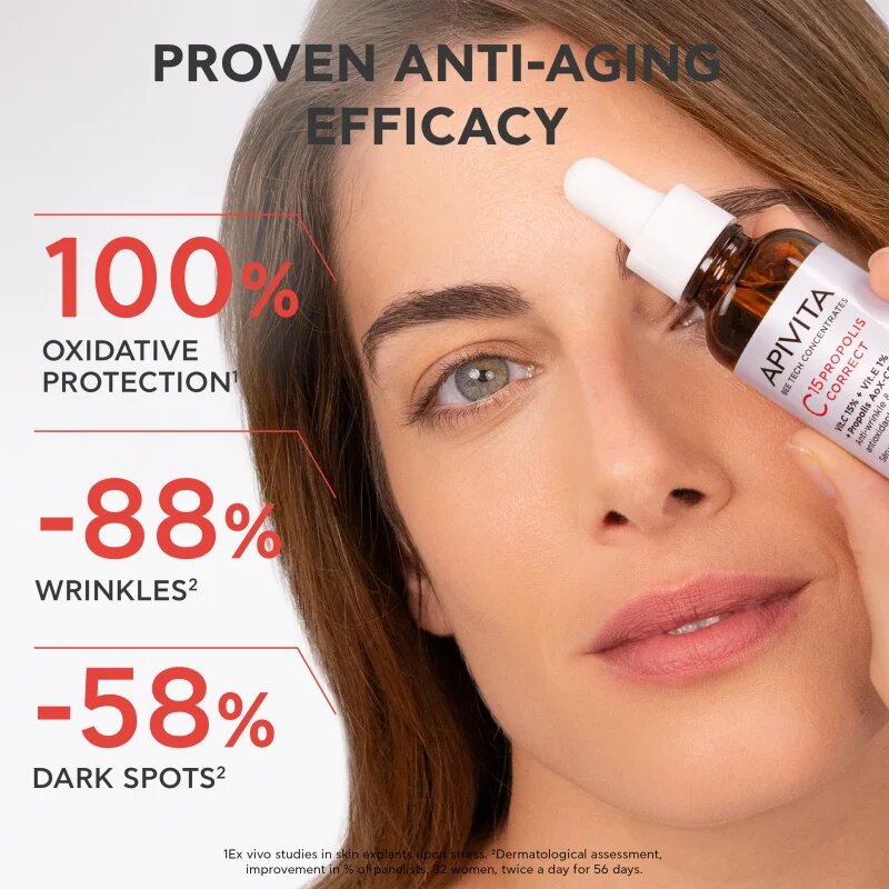 Apivita Bee Tech Concentrates C15 Propolis Correct Serum antioksidantni serum za obraz 30 ml