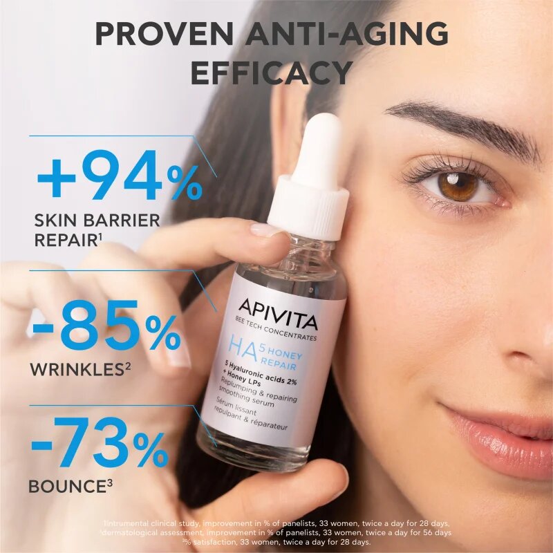 Apivita Bee Tech Concentrates HA5 Honey Repair Serum revitalizacijski serum s hialuronsko kislino 30 ml