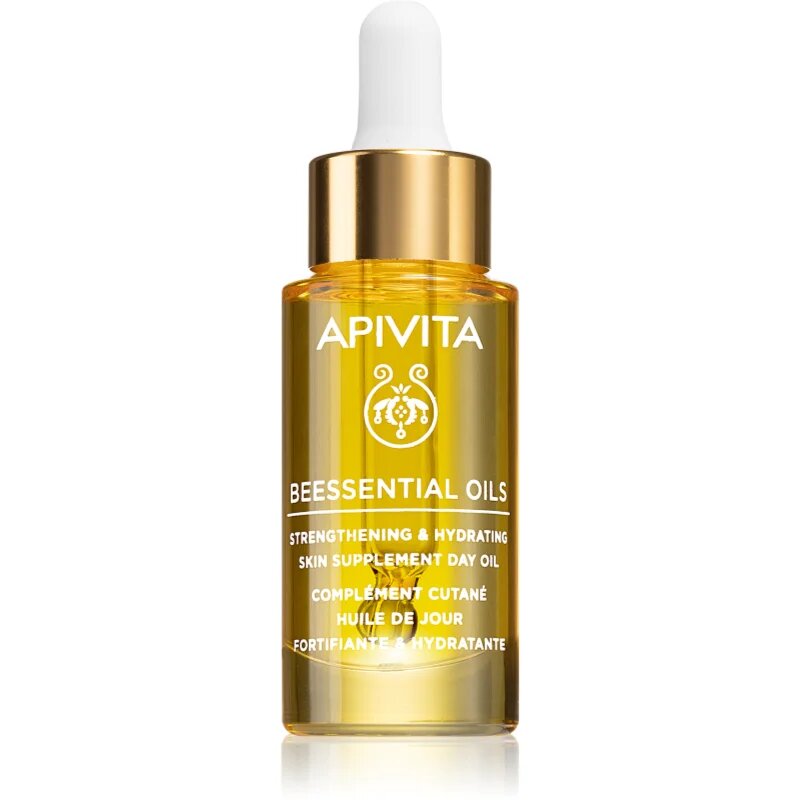 Apivita Beessential Oils Strengthening & Hydrating Day Oil posvetlitveno dnevno olje za intenzivno hidracijo 15 ml
