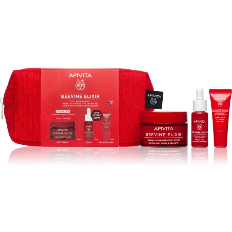 Apivita Beevine Elixir Collagen Reboot darilni set za učvrstitev obraza