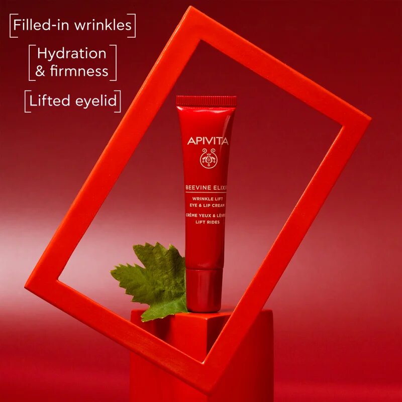 Apivita Beevine Elixir Eye & Lip cream intenzivna lifting krema za predel okoli oči proti gubam in temnim kolobarjem 15 ml